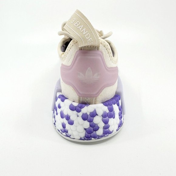 Adidas Originals NMD R1 Wonder White Beige Purple Womens Running Shoes GW5694 - Picture 5 of 6